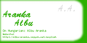 aranka albu business card